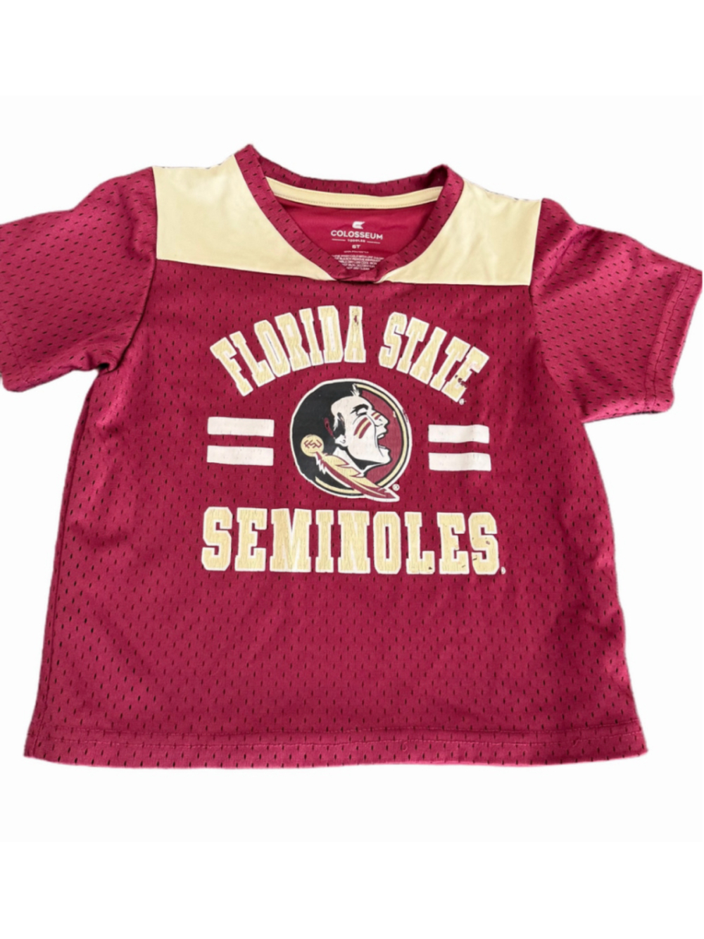 FSU Florida State Seminoles Toddler Football Jersey Mesh Shirt 5T